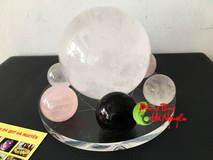 đĩa thất tinh đá thạch anh trắng